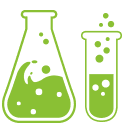 Footer Image of chemistry bottles