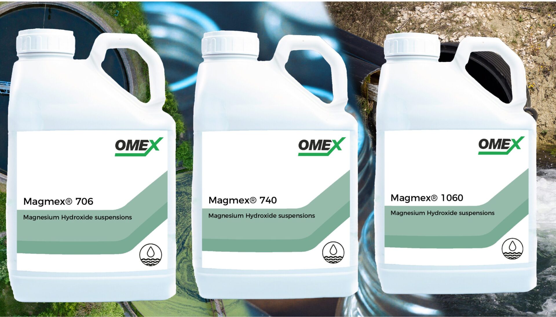 Bottle of Magmex product | Effluent Treatment with Magmex Suspensions | OMEX Environmental